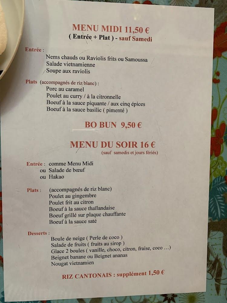 Restaurant Le Hong Kong - Menu Image 1