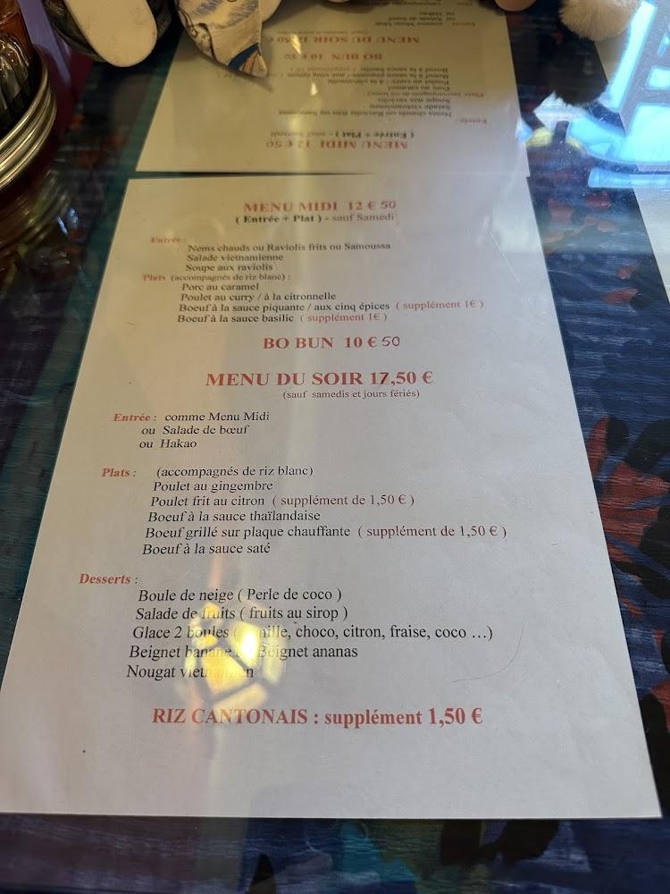 Restaurant Le Hong Kong - Menu Image 2